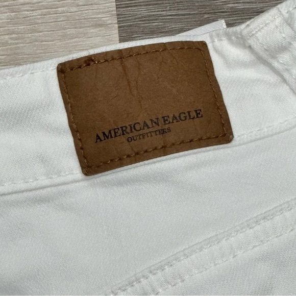 American Eagle Outfitters Jean Skirt white Denim Mini Distress - Picture 4 of 8